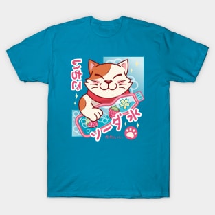 Kawaii Cat Soda T-Shirt